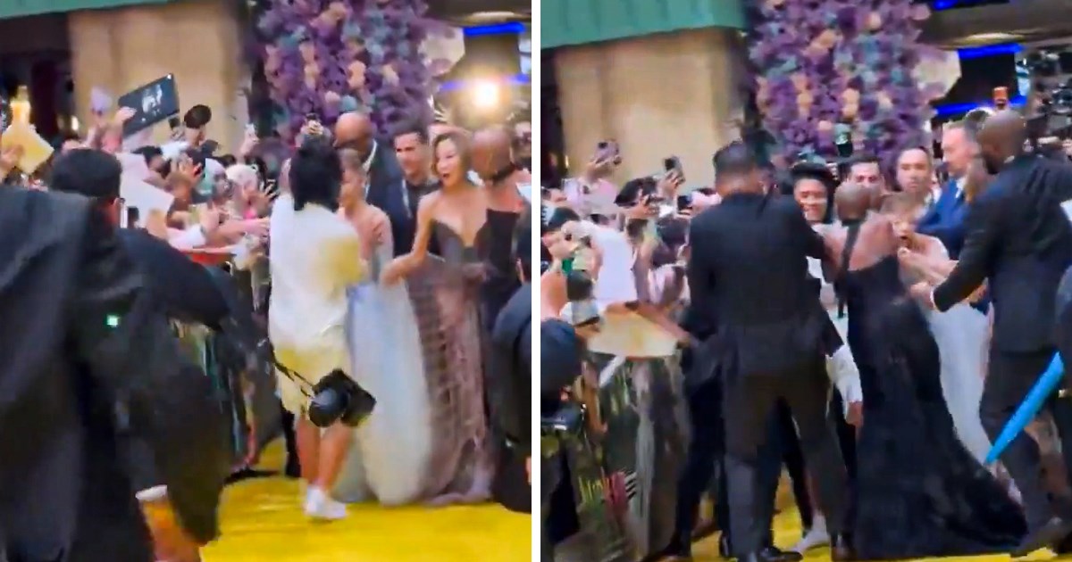 VIDEO Kaos na crvenom tepihu: Tip napao Arianu Grande, njena kolegica odmah reagirala