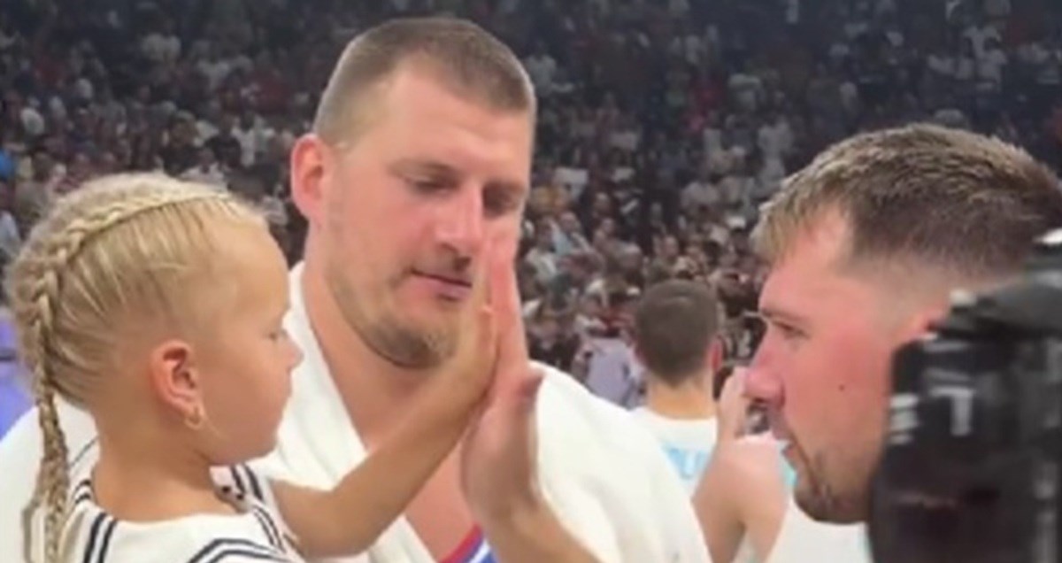 Jokić s kćeri u naručju prišao Dončiću. Reakcija male Ognjene je hit