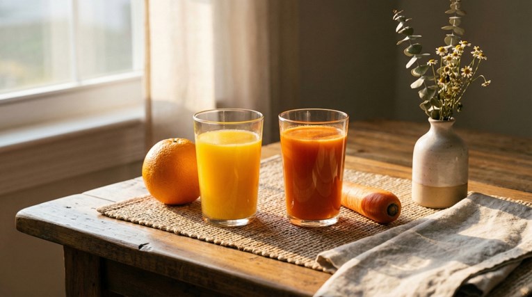 Sok od mrkve ili sok od naranče: Koji je bolji za vaše zdravlje?