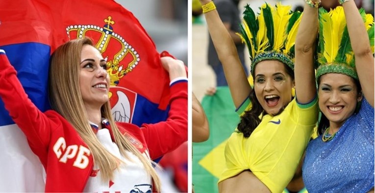 Lijepe Srpkinje i Brazilke ukrale pažnju na tribinama za vrijeme utakmice