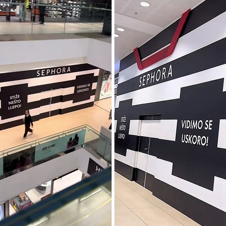"Past ću u nesvijest": Oblijepljen izlog Sephore osvanuo u zagrebačkom šoping-centru