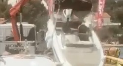 VIDEO Brod u Okrugu Donjem udario o rivu tijekom porinuća