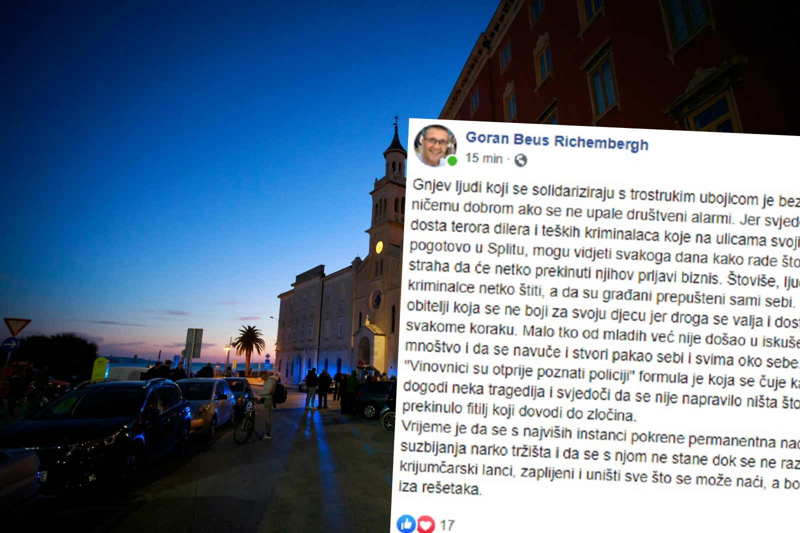 Beus Richembergh: Gnjev ljudi koji se solidariziraju s ubojicom je bezuman