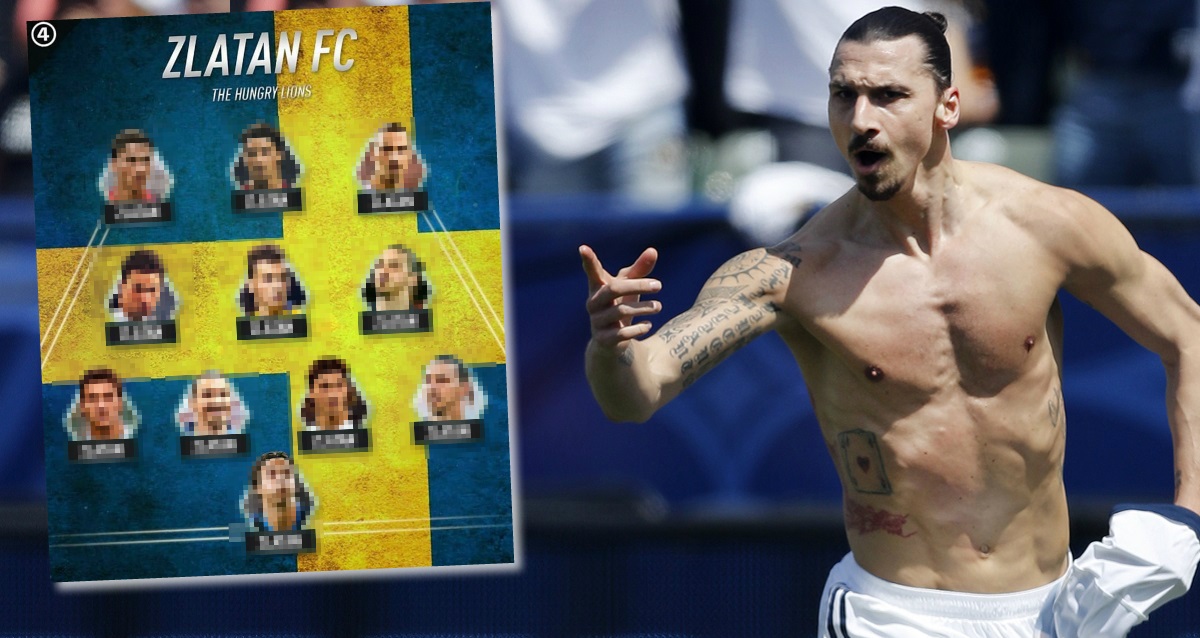 FC Zlatan: Ibra odabrao svojih najboljih 11, tipično za njega