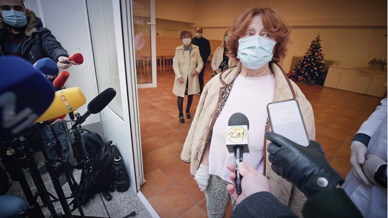 VIDEO Prva žena koja je cijepljena u Hrvatskoj: Nisam ništa osjetila