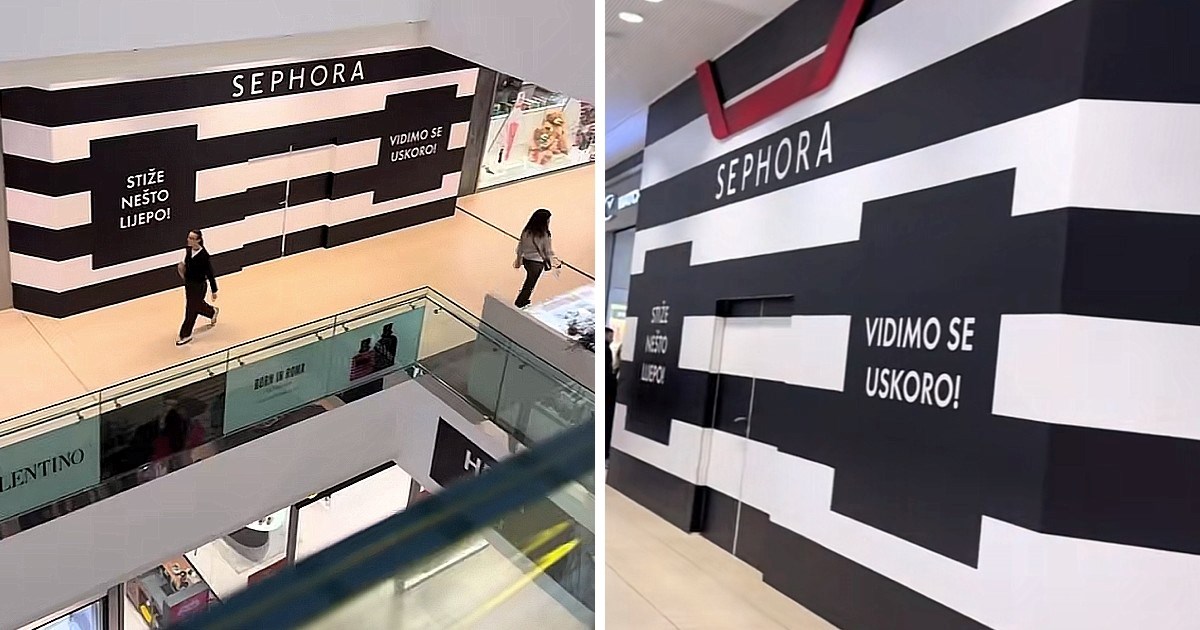 "Past ću u nesvijest": Oblijepljen izlog Sephore osvanuo u zagrebačkom šoping-centru