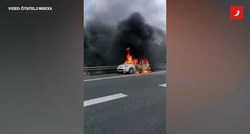 VIDEO Na zagrebačkoj obilaznici zapalio se auto