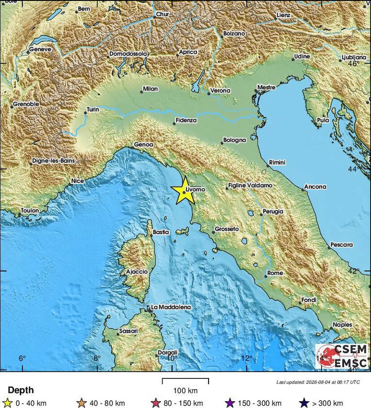 Potres od 4.3 u Italiji, epicentar bio kod Pise