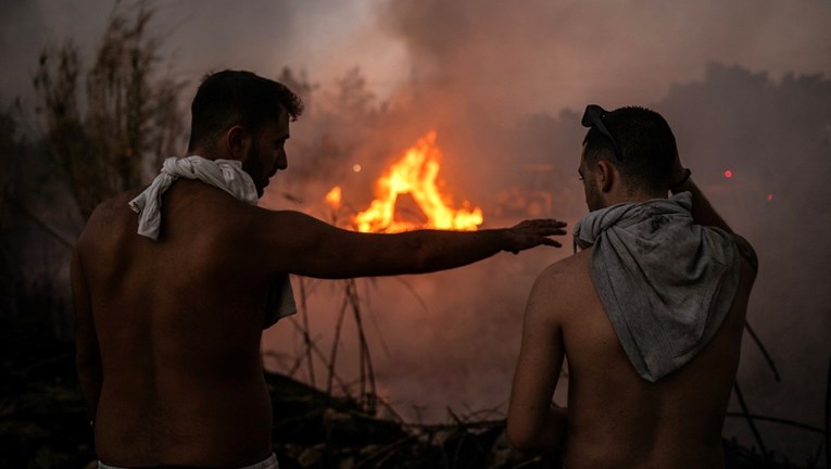 Vatrogasci gase ostatke požara pored Atene. Zgrade zapaljene, vatra progutala šumu