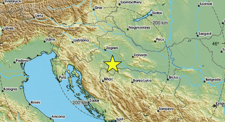 Potres magnitude 3.2 po Richteru kod Petrinje