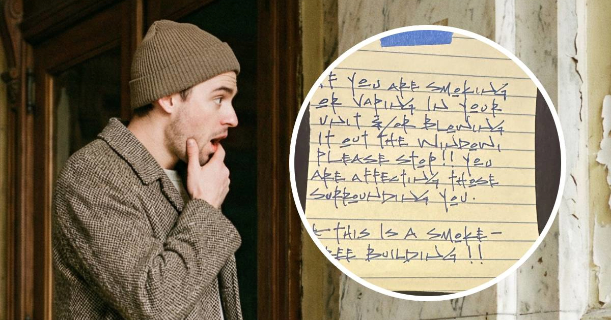 Poruka u zgradi privukla pažnju stanara zbog neobičnog rukopisa