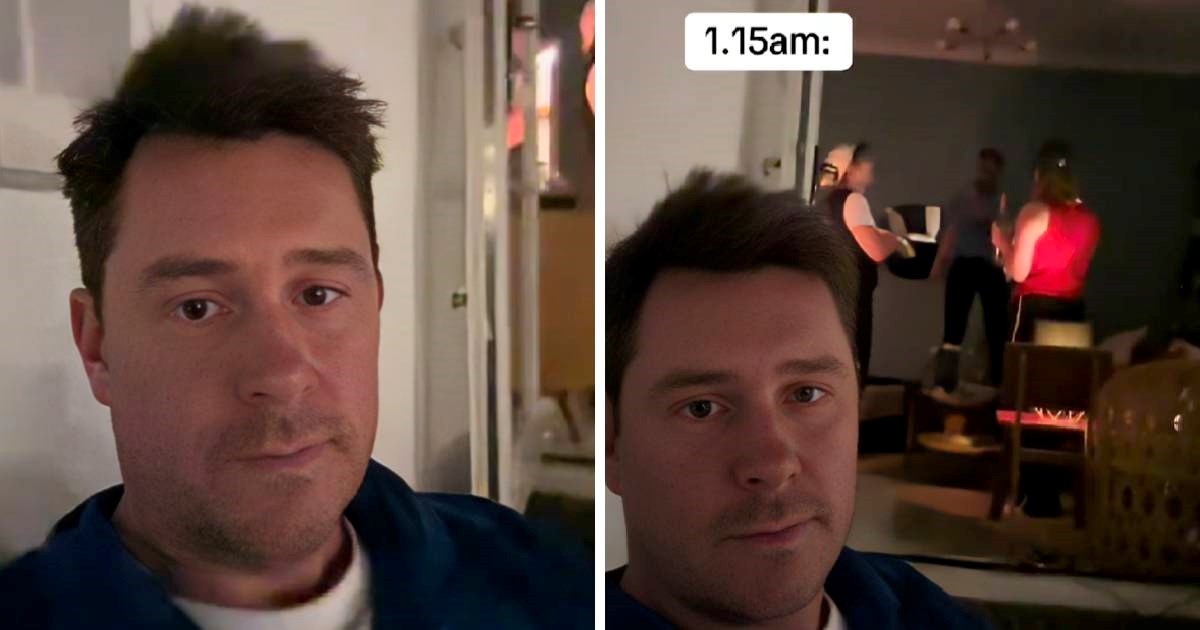 Žena mu je rekla da će provesti "mirnu večer" s prijateljicama. On objavio snimku