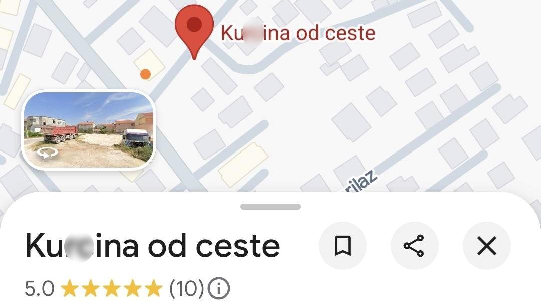 Zadarsku ulicu na Googleu preimenovali u "Kur*ina od ceste"
