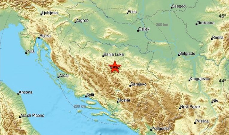 Novi potres u BiH, opet se tresao Travnik