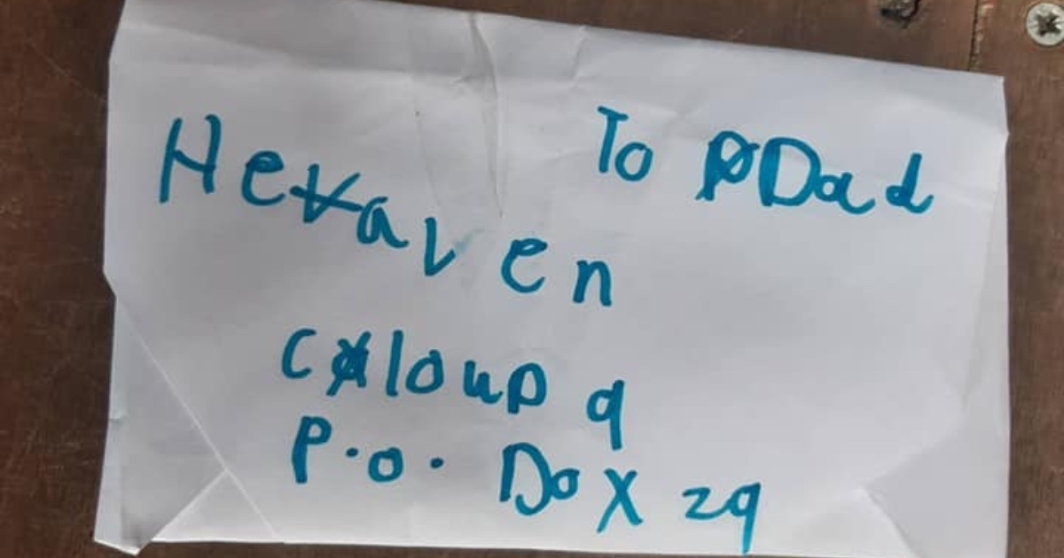 Poštar u sandučiću našao djetetovo pismo ocu na nebu. Adresa je Oblak 9