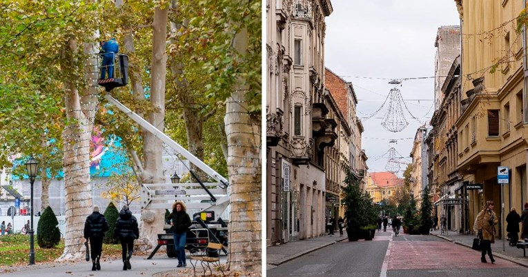 Pripreme za božićnu čaroliju u punom jeku: U centru Zagreba postavljaju se ukrasi