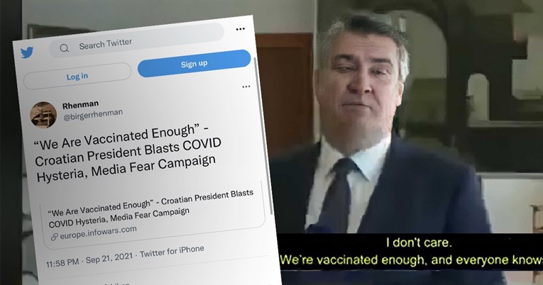 Strani antivakseri oduševljeni Milanovićem zbog izjave o cijepljenju