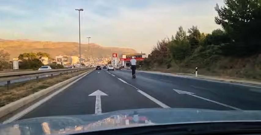 VIDEO Na brzoj cesti kod Splita vozio romobil gotovo 70 kilometara na sat