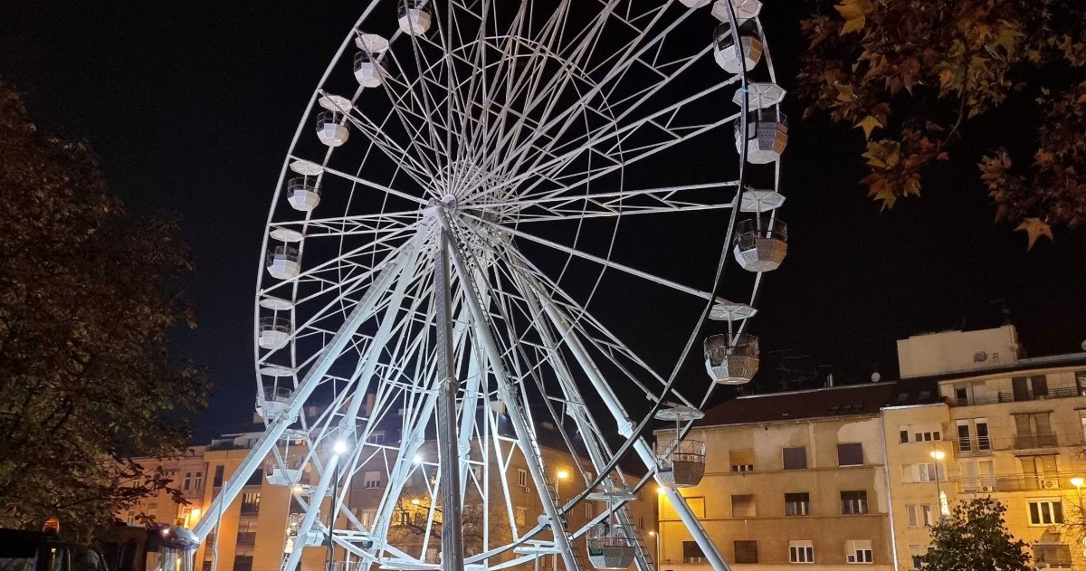 Panoramski kotač u Zagrebu visok 36 metara još nije u funkciji