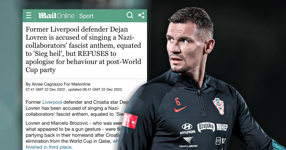 Englezi: Lovren se odbija ispričati zbog fašističke pjesme
