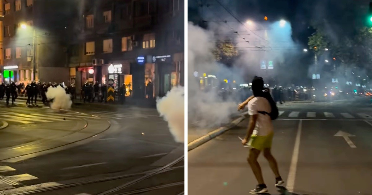 Žestok okršaj prosvjednika i policije u Beogradu, pogledajte snimku