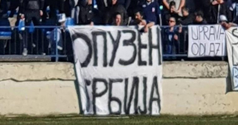 Neretvanski derbi kasnio je zbog transparenta "Opuzen Srbija" na ćirilici