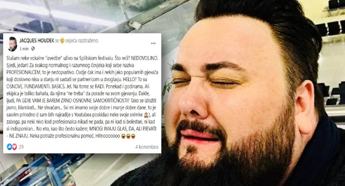 Jacques nakon Splitskog festivala nije štedio kolege s estrade: Ne znaju pjevati