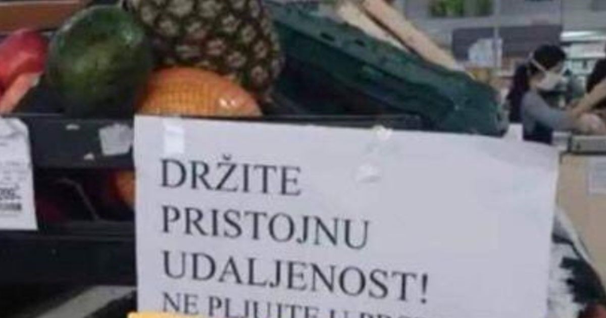 Regijom se širi natpis iz jednog dućana: Ne pljujte u prste