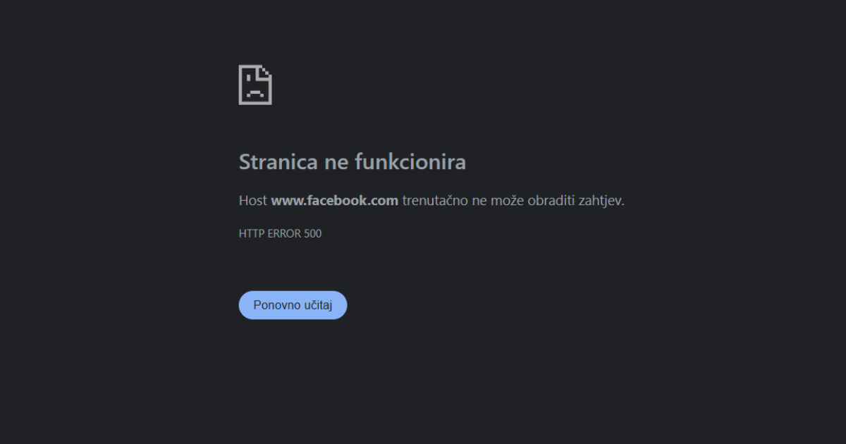 Opet je nešto s Fejsom. Radi li vama?