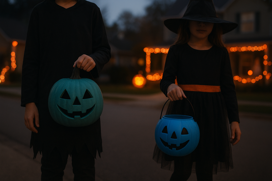 Za Halloween tirkiznu bundevu nose ljudi s autizmom, a plavu alergični na hranu