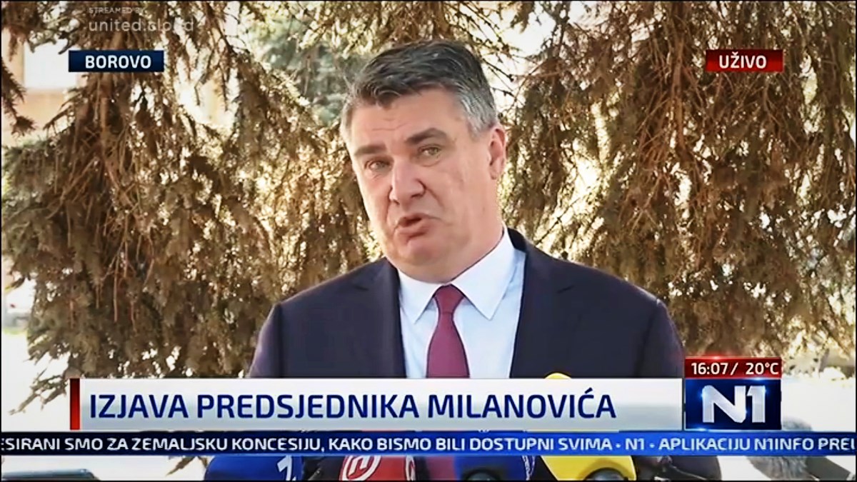 Milanović: Ne postoji ratno vrijeme, nije bilo ni 1995.