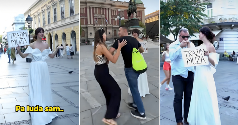 Milena hodala Beogradom s natpisom: "Tražim muža". Video je urnebesan