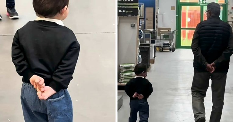 Mama snimila dječaka kako hoda s rukama iza leđa, razlog je raznježio internet