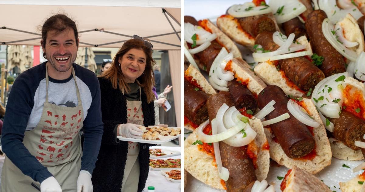 FOTO Prijatelji životinja obilježili Svjetski dan bez mesa veganskom kobasijadom