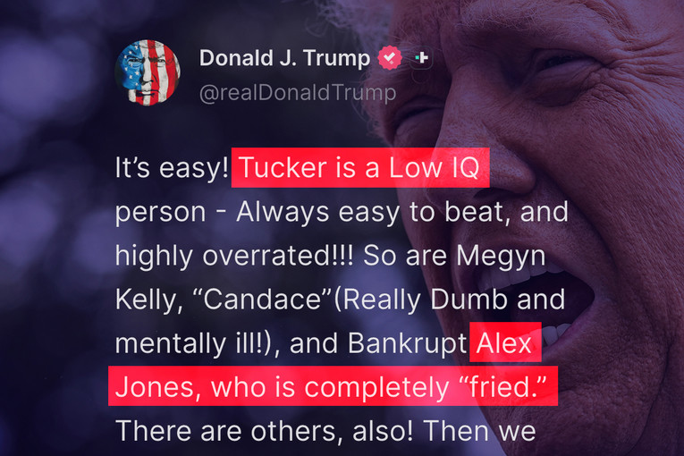 Trump opet izvrijeđao bivše saveznike: "Tucker je glup, Candace mentalno bolesna"