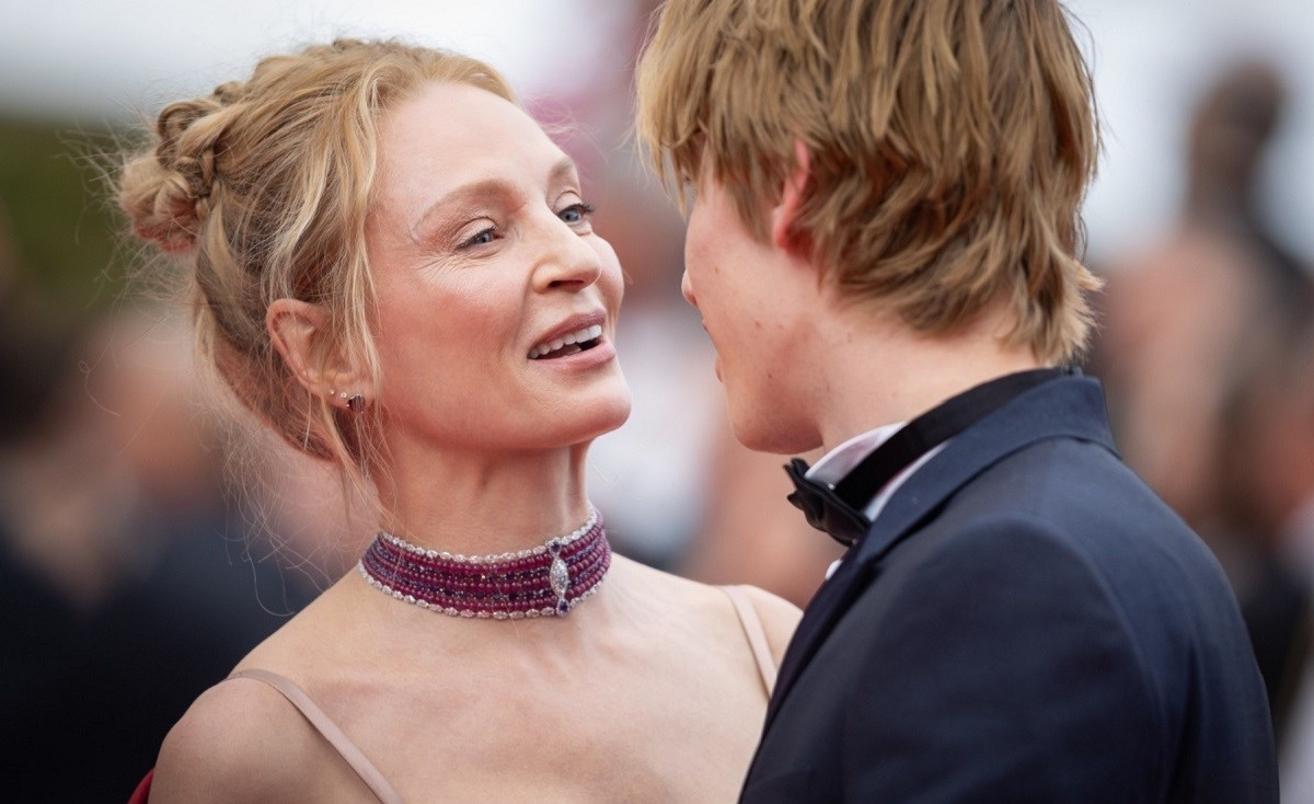 Uma Thurman došla u Cannes sa sinom Levonom, koji neodoljivo podsjeća na slavnog oca