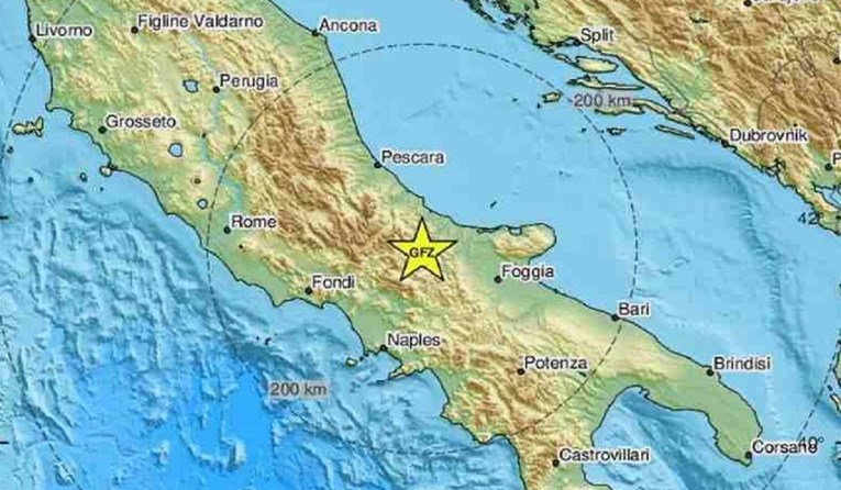 Potres magnitude 4.6 na jugu Italije