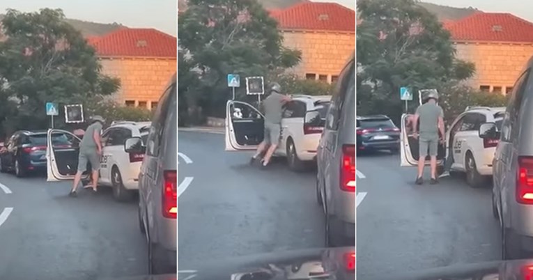 VIDEO Motorist kod Dubrovnika pljunuo na vozača Ubera i udarao ga