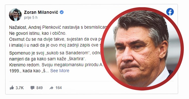 Milanović napisao dugačak status o Plenkoviću, pisao što je govorio o Kolindi
