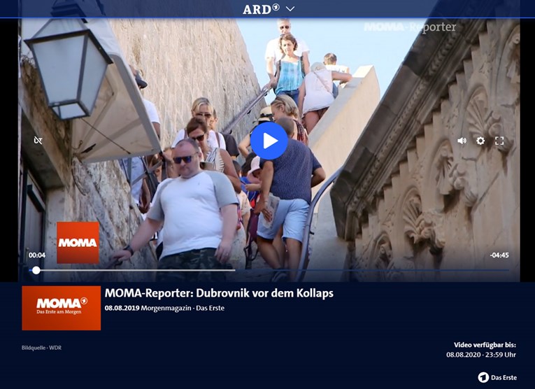 Njemačka televizija: Dubrovnik je pred kolapsom