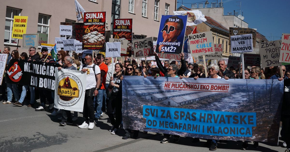 Aktivisti Vladi: "Megafarme su izdaja naroda. Prodajete budućnost Hrvatske"