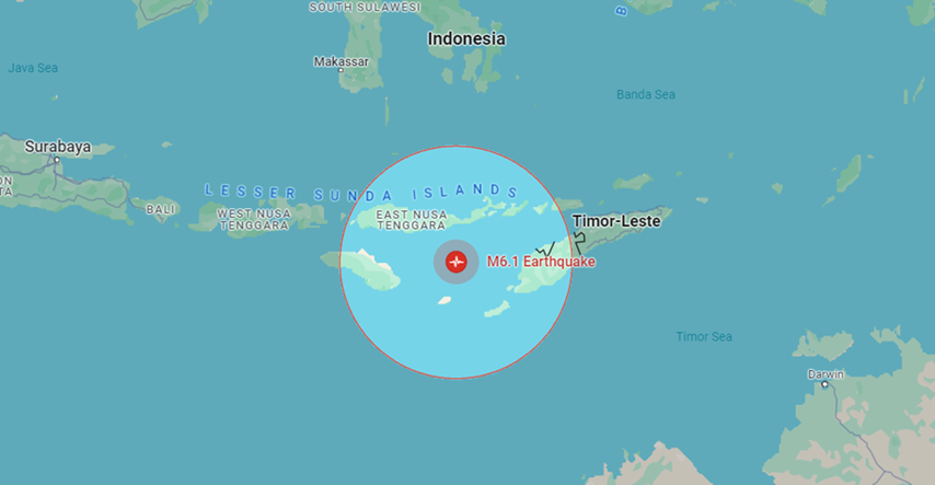Potres 6.1 po Richteru pogodio Indoneziju