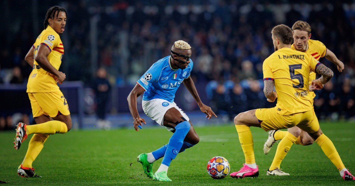 NAPOLI - BARCELONA 1:1 Osimhen spasio blijedi Napoli od poraza