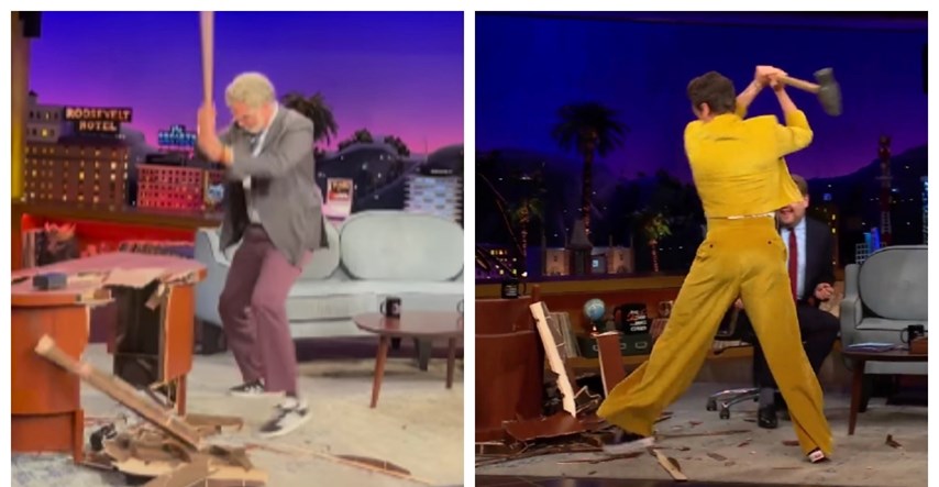 Will Ferrell i Harry Styles razbili stol poznatog voditelja u oproštajnoj emisiji