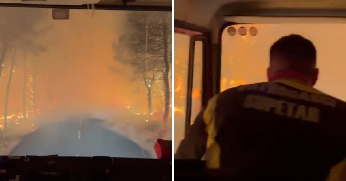 VIDEO Objavljena dramatična snimka s Brača, vatrogasci prošli kroz požar