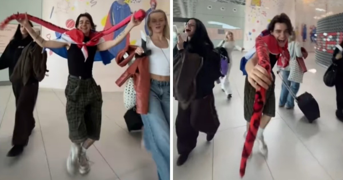 Marko Bošnjak prije leta u Basel plesao omotan hrvatskom zastavom