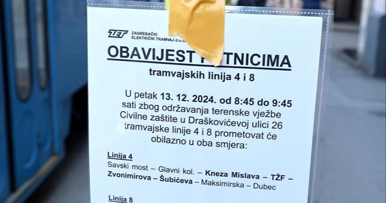 Tramvaji stajali na Savskoj zbog struje. Civilna zaštita mijenja trase linija 4 i 8