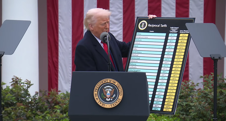 Trump pokazao grafikon: "Europskoj uniji uvodim carine od 20 posto"