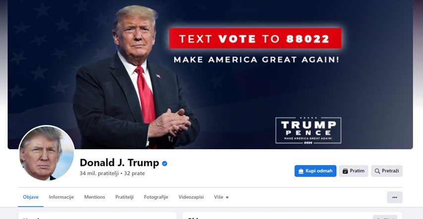 Trumpu dopušten povratak na Facebook i Instagram