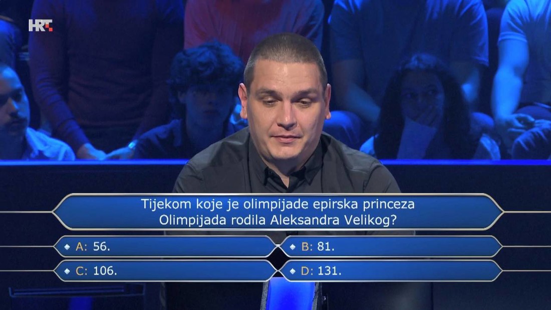 Splićanin odustao na 13. pitanju u "Milijunašu". Znate li vi odgovor?